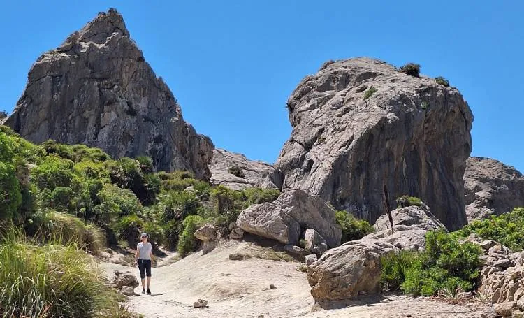 Camino de piedra hacia Cala Boquer